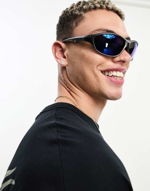 ASOS DESIGN - Occhiali da sole oversize color canna di fucile