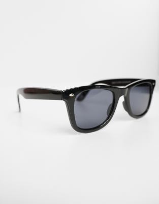 DESIGN - Occhiali Da Sole Rétro Con Montatura Color Argento E Nera E Lenti Bordeaux - Foto 2