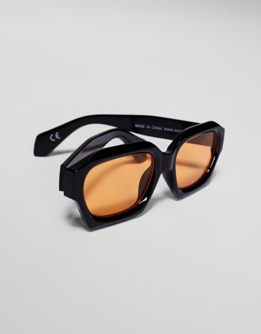 ASOS DESIGN Occhiali da sole squadrati con montatura spessa e