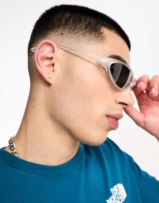 ASOS DESIGN Occhiali da sole stile racing avvolgenti trasparenti