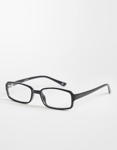 ASOS DESIGN - Occhiali squadrati neri con lenti trasparenti anti luce blu - view 1