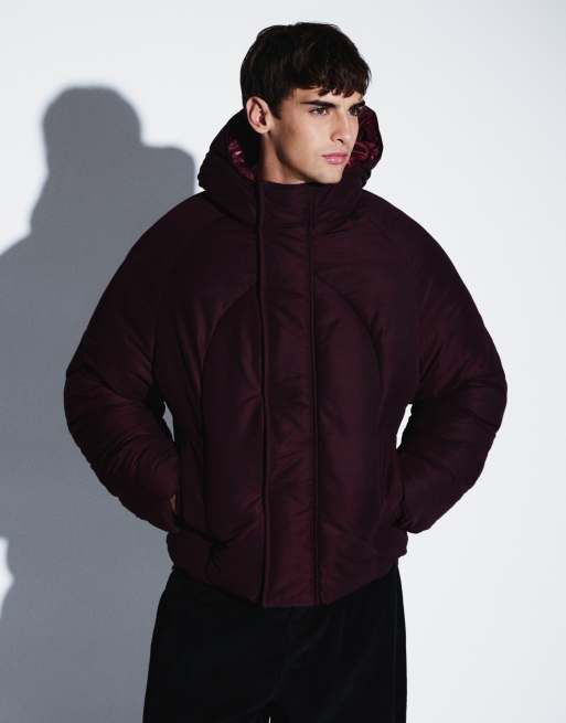 aSOS DESIGN – Ocieplana bordowa kurtka oversize, 5 z 5