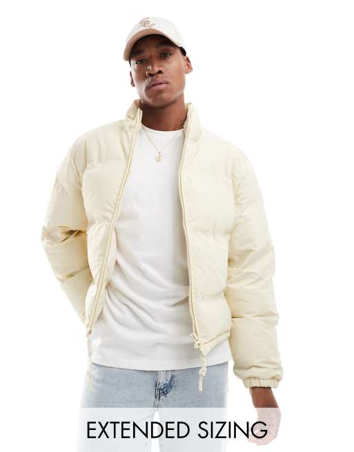 ASOS DESIGN – Ocieplana kurtka o krótkim fasonie w kolorze ecru