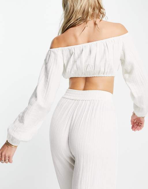 gauze crop top
