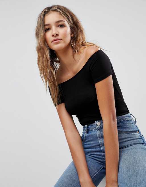 Off Shoulder Bodysuit - Black