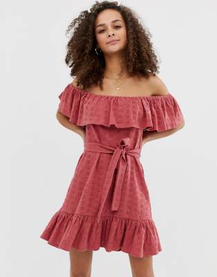 asos off shoulder kleid