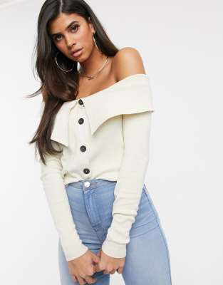 off the shoulder cardigan