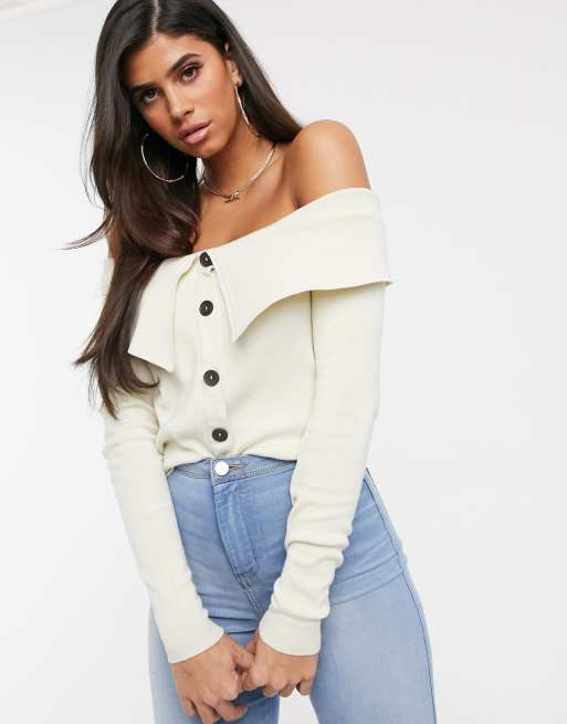 Cardigan off the on sale shoulder