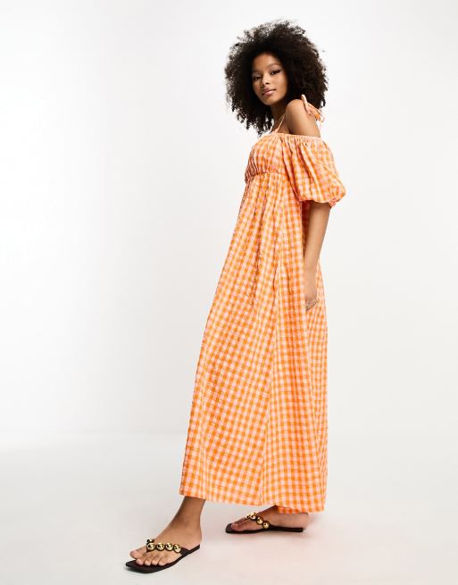 Asos cotton maxi clearance dress