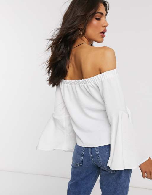 Asos white off the shoulder top best sale