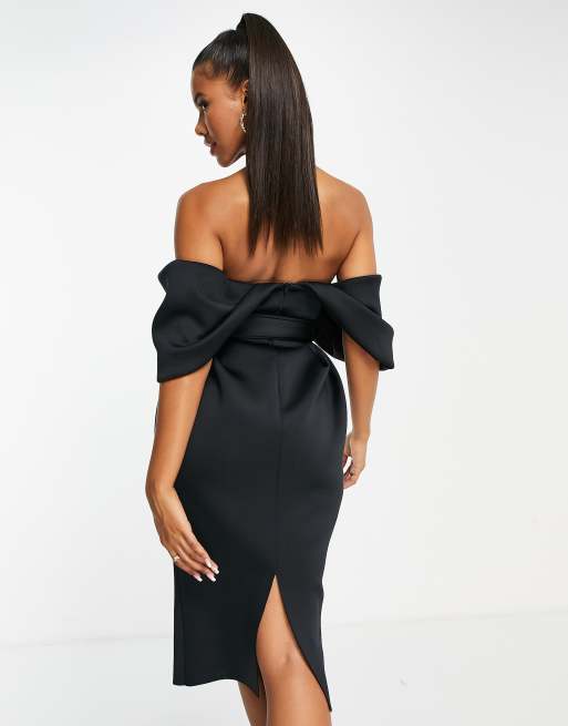 Off shoulder 2025 dress with belt