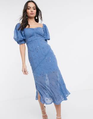 asos cornflower blue dress