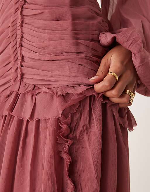 Ruffles Purple Off-Shoulder Maxi Dress Ruffles Purple Off-Shoulder Maxi Dress