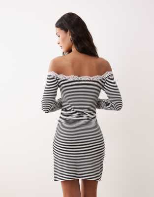 chinese dress ladies Asos Black And White Lace Dress 10