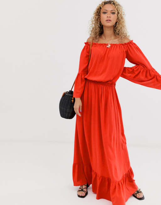 off shoulder design dress