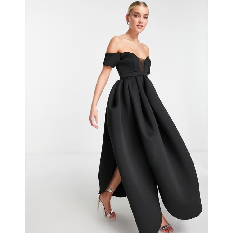 Off shoulder best sale long dress designs