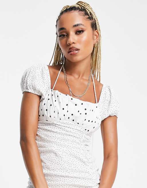 ASOS DESIGN off shoulder frill corset velvet mini dress