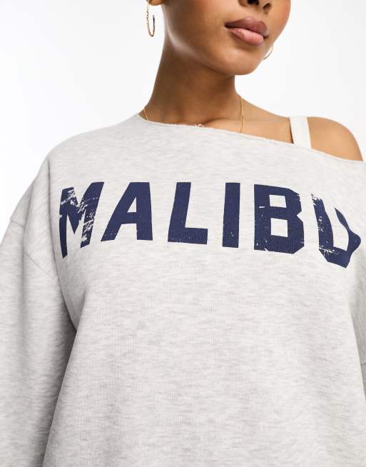 Off the clearance shoulder graphic sweatshirt