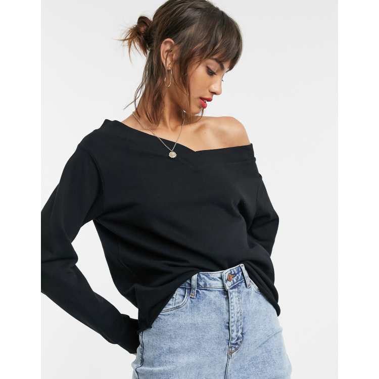 Off one cheap shoulder sweatshirt