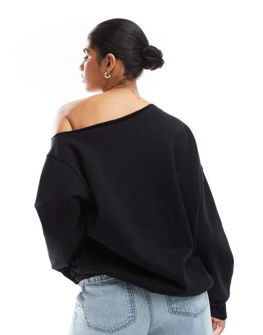 トップス dich henderson OFF SHOULDER SWEAT BLACK 208780249-1-black?$n_750w$&wid