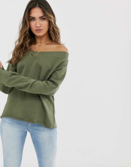 Off shoulder pullover on sale asos