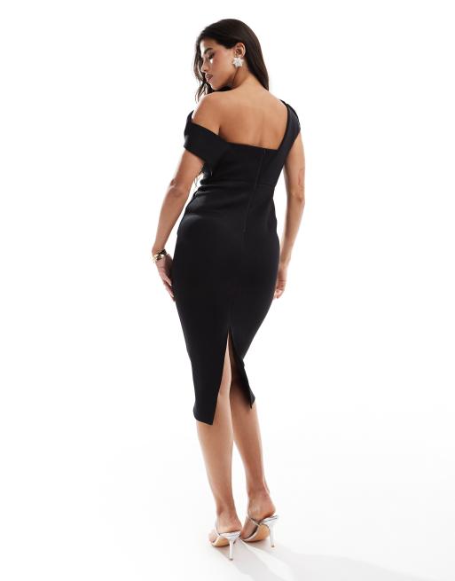 Asos black pencil dress online