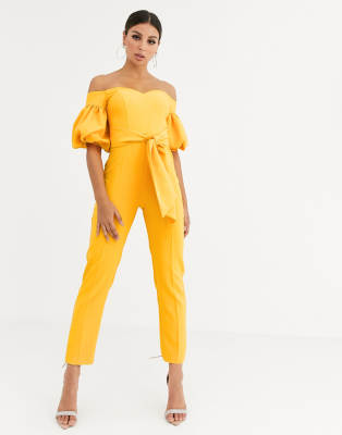 puff shoulder jumpsuit