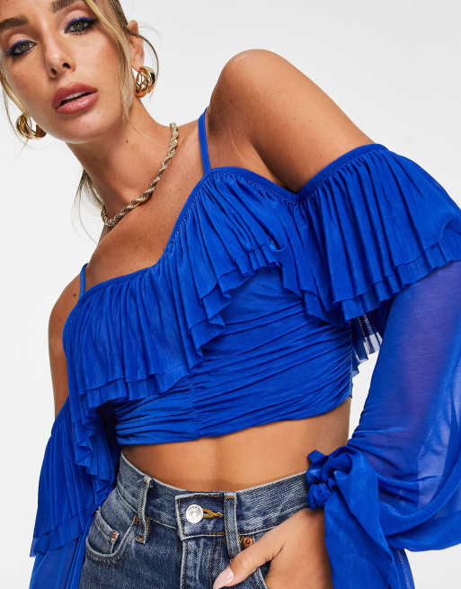 Asos ruffle top deals