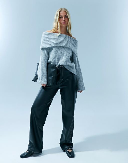 Slouchy Off Shoulder Sweater - Boutique Twenty Two