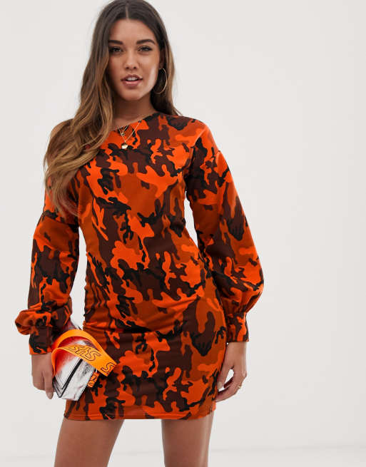 Asos camo outlet dress