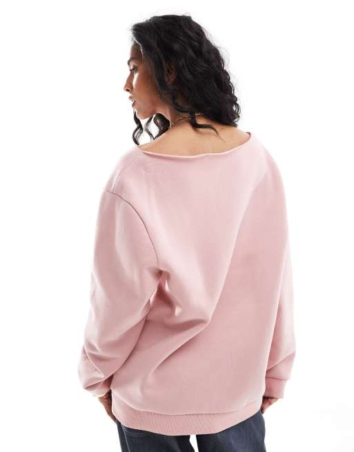 Asos pink sweatshirt best sale