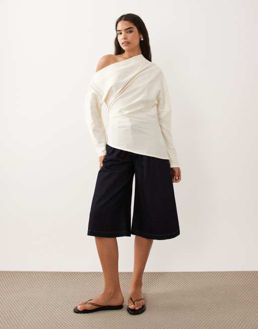 ASOS DESIGN off shoulder top in cream, 2 of 4