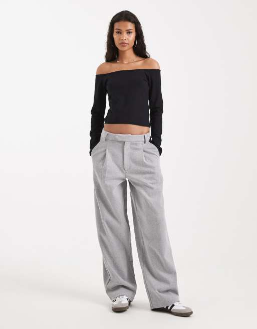 ASOS DESIGN - Off-shoulder top van katoenjersey in zwart, 2 van 4