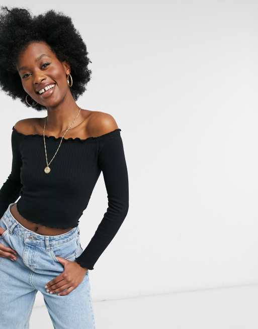 Designer off the shoulder tops hot sale