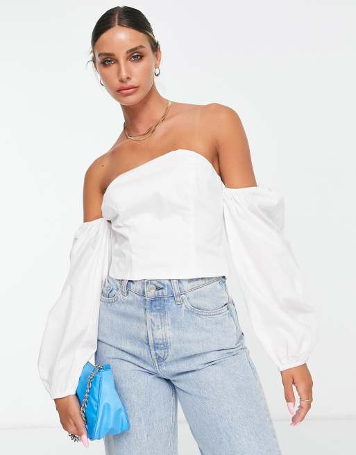 Asos off discount the shoulder top