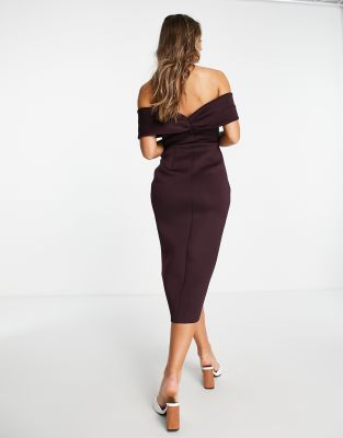 aubergine cocktail dress