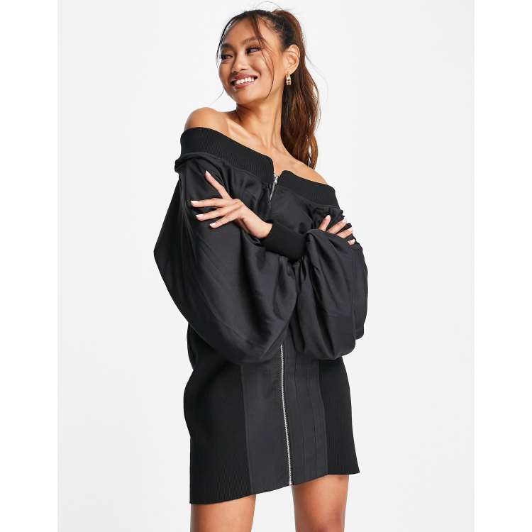 Off the on sale shoulder utility dress