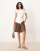 ASOS DESIGN off the shoulder draped t-shirt with ruching and hardware detail in white