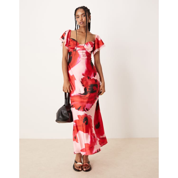 ASOS Design - Off The Shoulder Midi Dress - Women - Polyester - 2 US