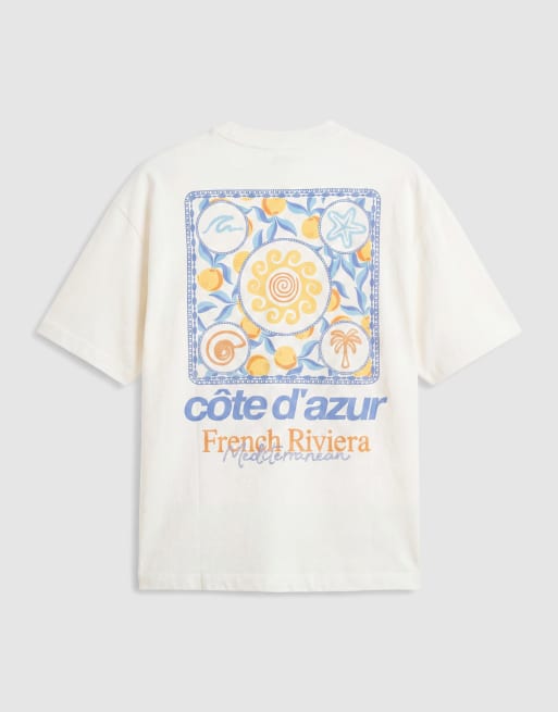 ASOS DESIGN - Offwhite oversized T-shirt med grafisk blomstermønster, 7 af 9