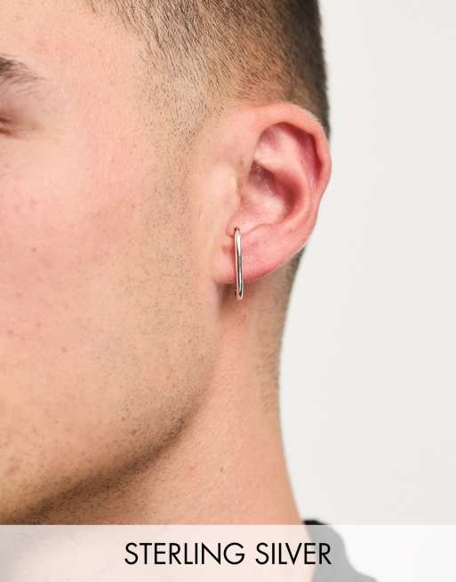 ASOS DESIGN – Ohrstecker im Stab-Design aus Sterlingsilber in Silber