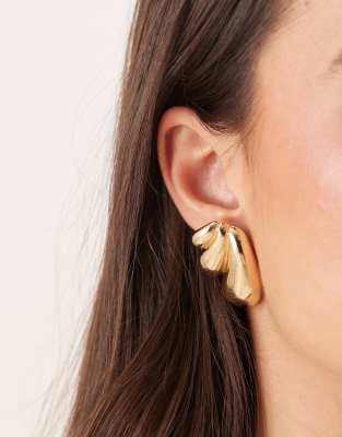ASOS DESIGN - Ohrstecker in goldfarbenem Blasendesign