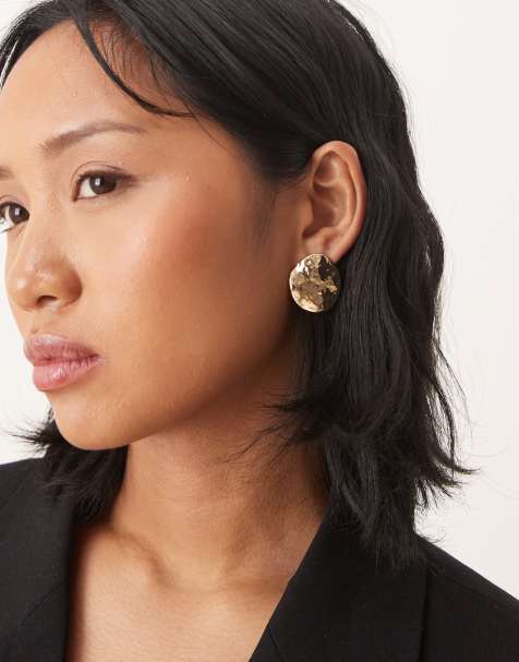 ASOS DESIGN – Ohrstecker in rundem, geschmolzenem Design - view 1
