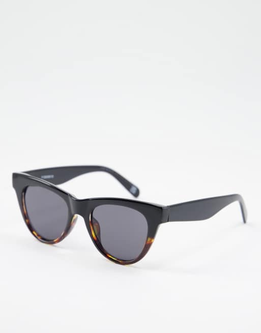ASOS DESIGN – Okulary przeciwsłoneczne typu kocie oko z szylkretowymi blaknącymi oprawkami