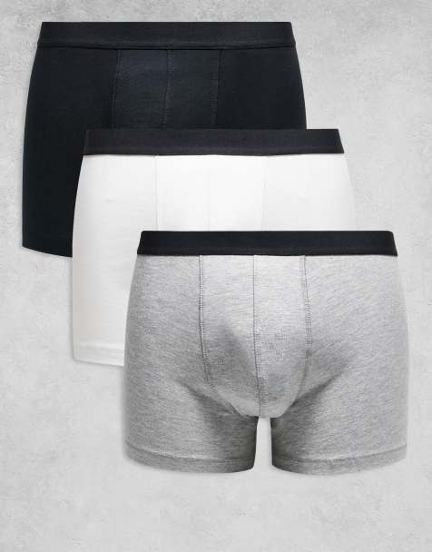 ASOS DESIGN – Olikfärgade trunks med detalj på midjebandet, 3-pack - view 1