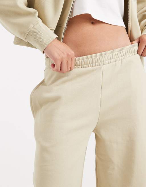 ASOS DESIGN - Olivengrønne joggingbukser med barrel-ben og børstet tekstur på indersiden, 3 af 5