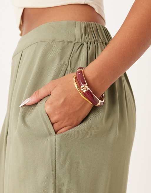 ASOS DESIGN - Olivengrønne pull-on-bukser, 2 af 5