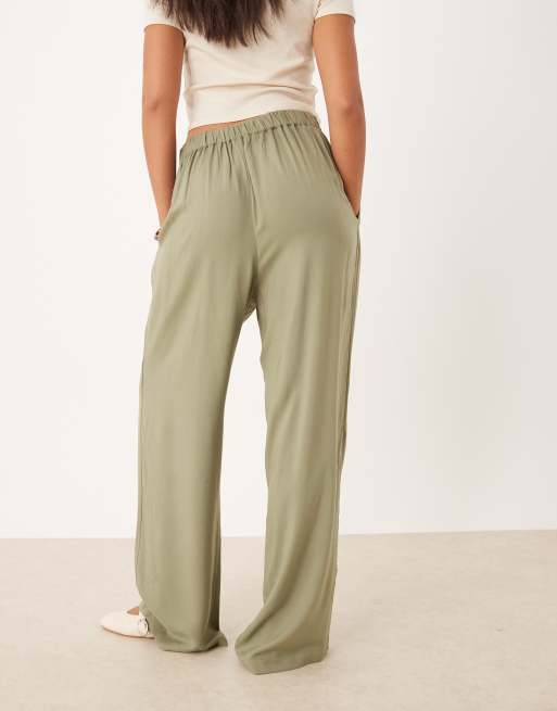 ASOS DESIGN - Olivengrønne pull-on-bukser, 3 af 5
