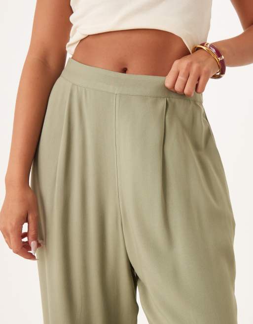 ASOS DESIGN - Olivengrønne pull-on-bukser, 4 af 5