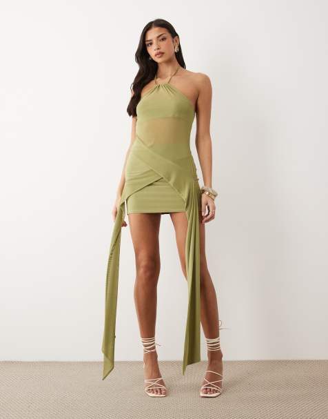 ASOS DESIGN – Olivgrönt, åtsmitande set - view 1